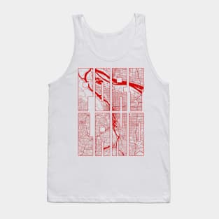 Portland, USA City Map Typography - Oriental Tank Top